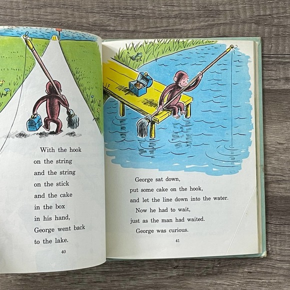 CURIOUS GEORGE FLIES A KITE by MARGRET REY - H.A.REY [ VINTAGE 1958 ] - Picture 10 of 11
